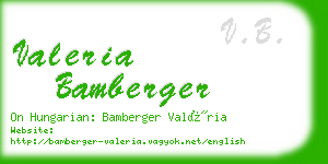 valeria bamberger business card